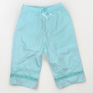 Mary-Kate and Ashley Girls 3T Aqua Embroidered Capri Pants Cottagecore Y2K Vtg